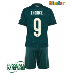 Real Madrid Endrick #9 Replik Auswärtstrikot Kinder 2026-27 Kurzarm (+ Kurze Hosen)
